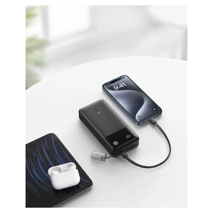 Anker PowerBank 20.000 mAh 30W 1x USB-A 2 x USB-C inkl. USB-C Kabel black — image 2