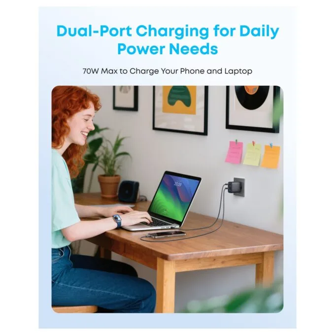 ANKER Zolo Charger 70W Ladegert 3x USB-C 1x USB-A dunkelgrau — image 7