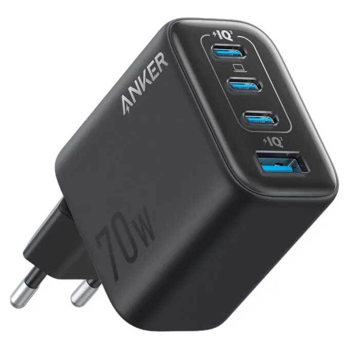 ANKER Zolo Charger 70W Ladegert 3x USB-C 1x USB-A dunkelgrau — image 1