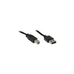 Anschlusskabel USB 2.0 EASY Stecker A an Stecker B. schwarz. 3m.