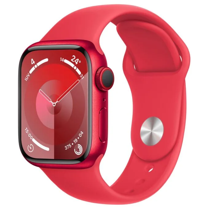Apple Watch S9 Aluminium Cellular 41mm Rot (Sportarmband rot) M L NEW — image 1