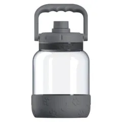 Asobu - The Barkley Dog Bowl - Tritanflasche 1.5 Liter mit Hundenapf grau