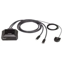 ATEN 2-Port 4K DisplayPort USB-C Kabel KVM Switch