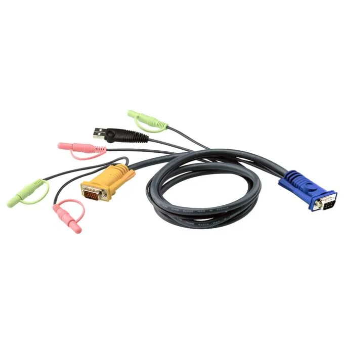 ATEN 2L-5302U KVM Kabel VGA USB und Audio schwarz 1.8m — image 1