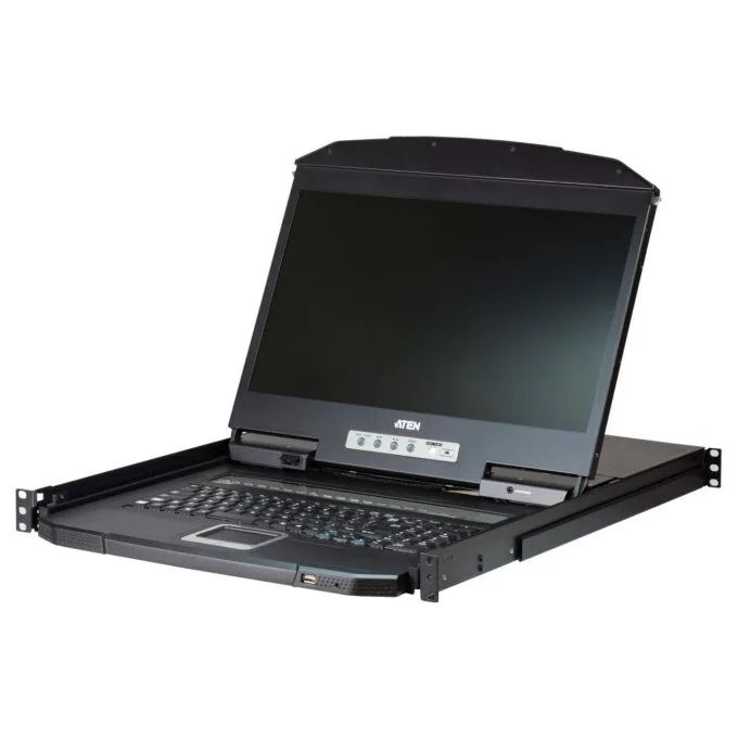 ATEN CL3108NX KVM-Switch. 18.5Zoll TFT. VGA. PS 2-USB. 8 Port. CH-Layout — image 1
