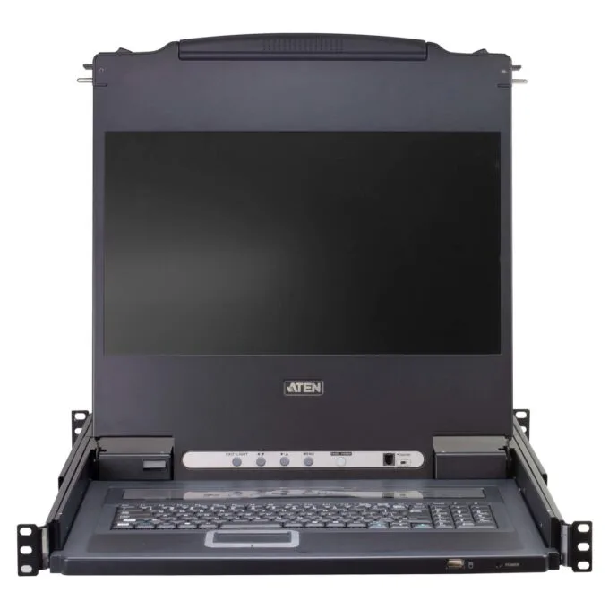 ATEN CL5708MW 43cm wide LCD KVM Switch. USB-PS 2.VGA. 8 Port. UK-Layout — image 4