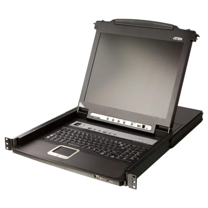 ATEN CL5716MW 43cm wide LCD KVM Switch. USB-PS 2.VGA. 16 Port. DE-Layout — image 1