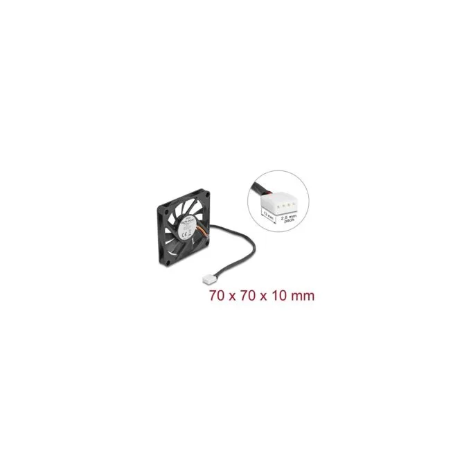 Axiallüfter 12 V DC. 70 x 70 x 10 mm schwarz — image 3