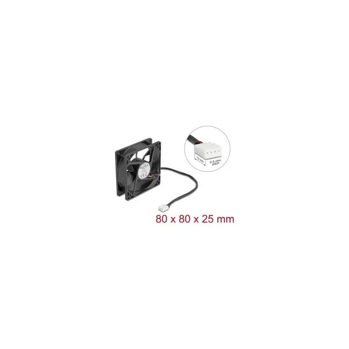Axiallüfter 12 V DC. 80 x 80 x 25 mm schwarz — image 3