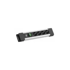 BACHMANN CONNECTUS 4xCEE7 3, 1xSchalter 2,0m CEE7 7 Grau