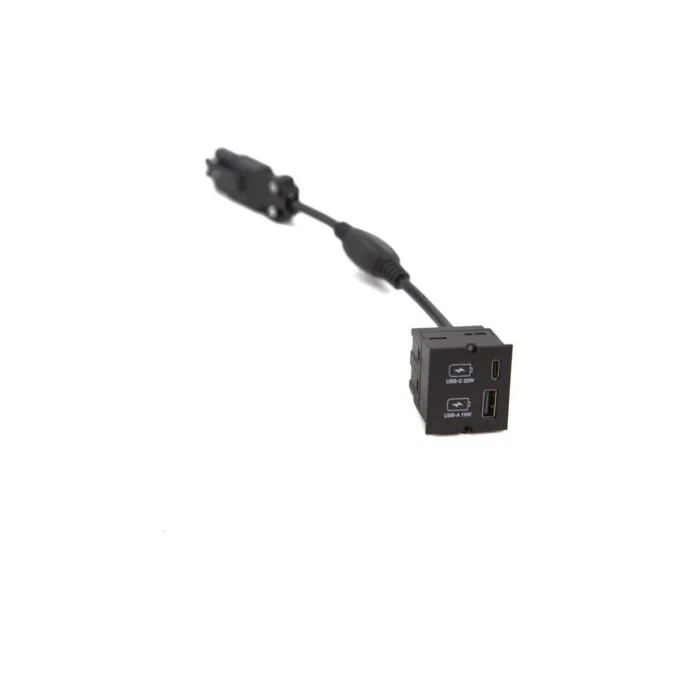 BACHMANN Custom Modul USB Charger Typ A & C 22W, Quickcharge, schwarz — image 3