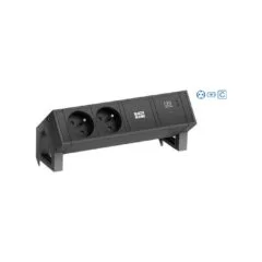 BACHMANN , DESK2 2xCEE7 3 1xUSB C 60W 1xCM 0,2m GST18 RAL9005