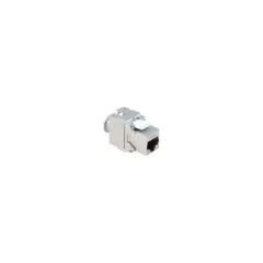 BACHMANN Keystone CAT6a STP Kupplung, RJ45 LSA-Anschlusstechnik 10GB, metallic