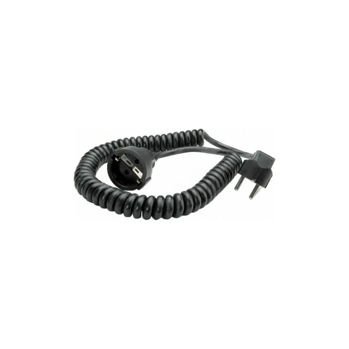 BACHMANN Schutzkontakt-Spiralverlngerung 230V 16A, schwarz, 4 m — image 1
