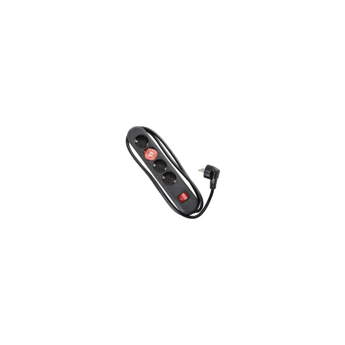 BACHMANN SMART Steckdosenleiste 4x Schutzkontakt Schalter schwarz 1.5m — image 1