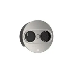 BACHMANN TWIST 2 1xCEE7 3 1xUSB A C 22W 2,0m AEH Edelstahl-Optik rund