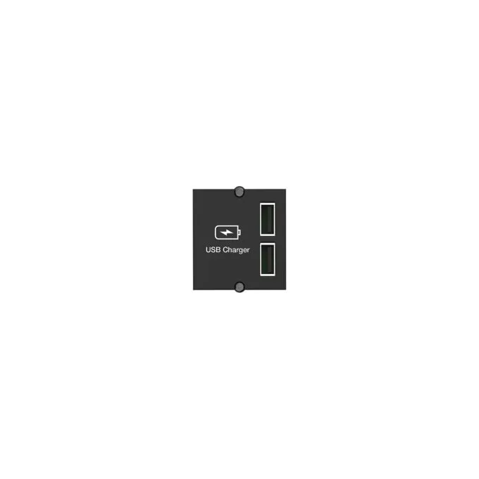 BACHMANN USB A A 15W Doppelcharger , 2x Typ A 5V 2,4A GST18, schwarz, 0,2 m — image 1