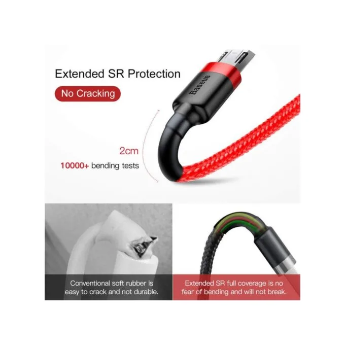 Baseus CAMKLF-B09 Micro USB Cable 1m Red — image 2