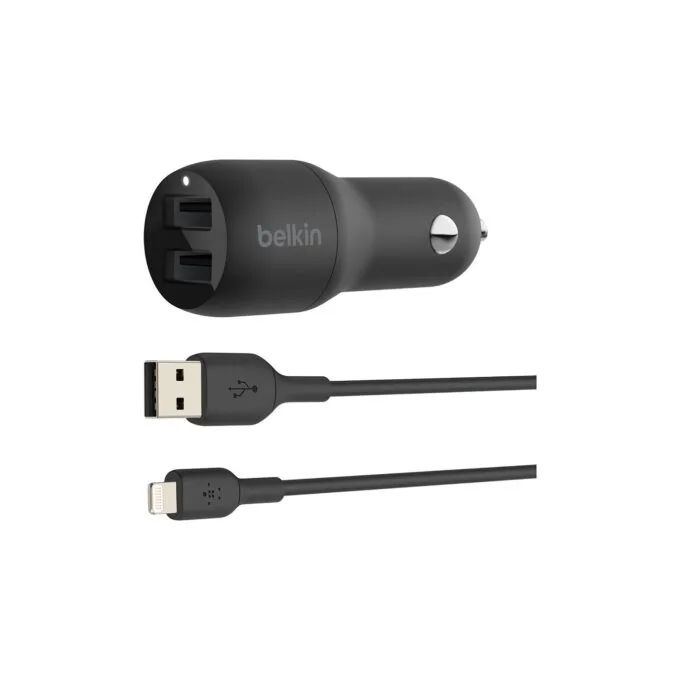 Belkin Dual USB-A Kfz-Ladegerät incl. Lightning Kabel 1m 24W b — image 1