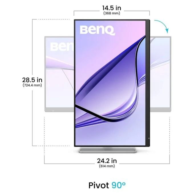 BenQ 68,6cm MA270S 16:9 USB-C HDMI silv. lift piv 5K — image 4