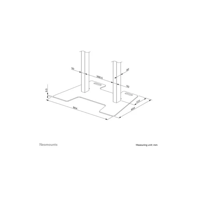 Bodenplatte opt. für FL55-875WH1 + WL55-875WH1 Neomounts Weiß — image 3