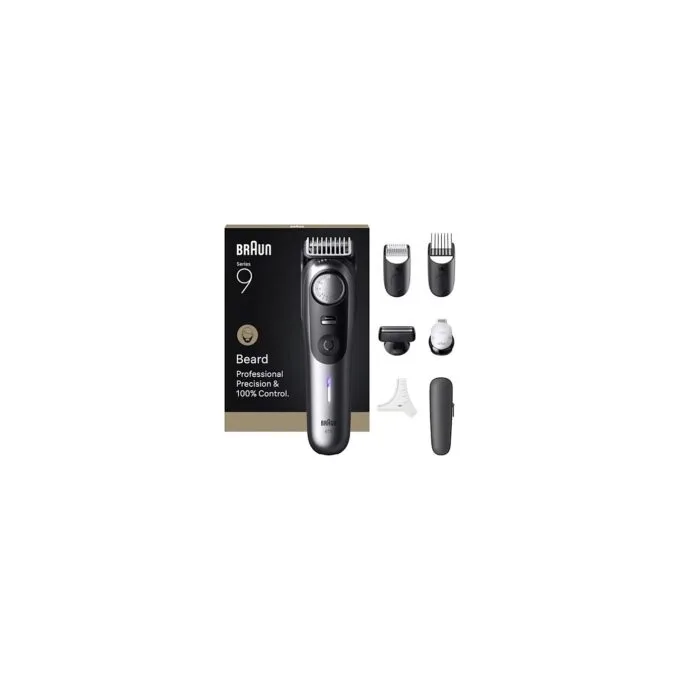 Braun Series 9 Beard Trimmer BT9520 244848 Akku Netz satin chrome 7 Aufsätze Rei — image 1