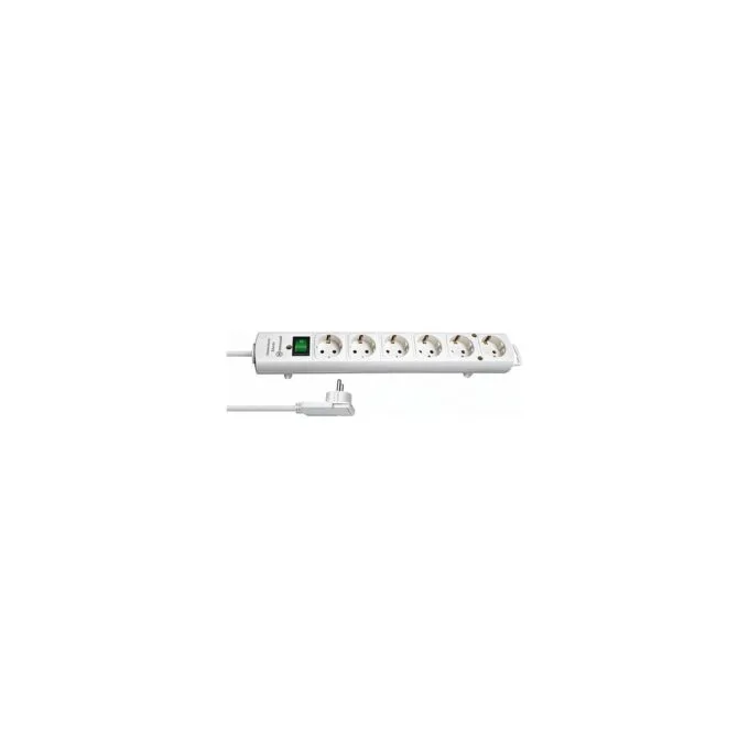 Brennenstuhl Steckdosenl. Comfort-Line 6x 2m Flachst. we — image 1