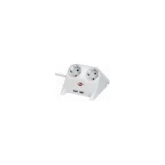 Brennenstuhl Tischsteckdose 2x 2-USB Ports 2100mA weiß