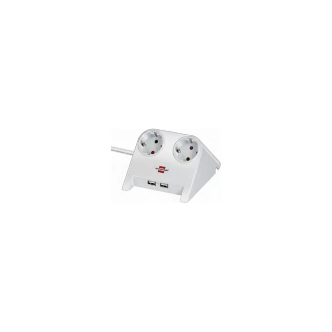 Brennenstuhl Tischsteckdose 2x 2-USB Ports 2100mA weiß — image 1