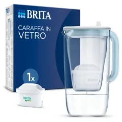 BRITA Tischwasserfilter Model One Glas weiß inkl. 1 Filter