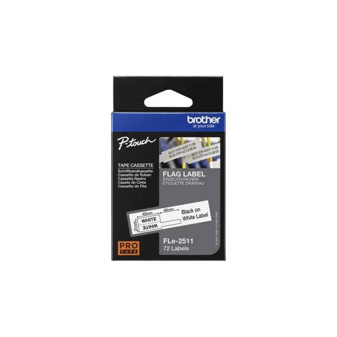 BROTHER FLe-2511 FLe-Einzelfhnchen-Etiketten weiss schwarz 72 St Kassette fr Brother P-touch D800W. P900W. P950NW — image 4