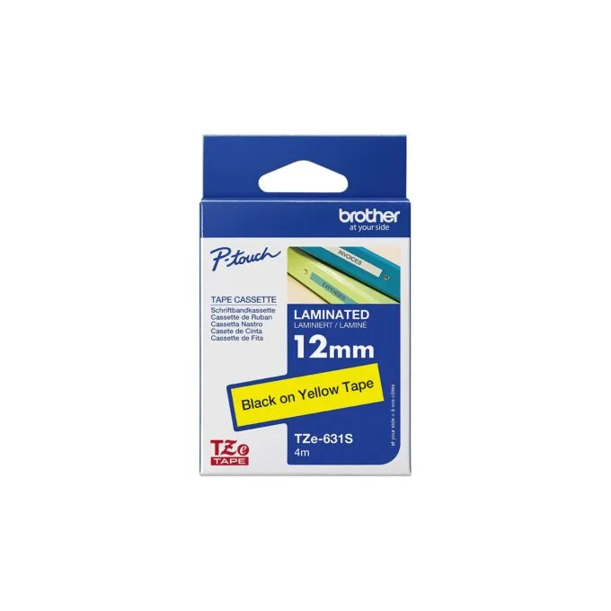BROTHER P-Touch TZe-631S Schriftbandkassette gelb schwarz 12mm — image 3