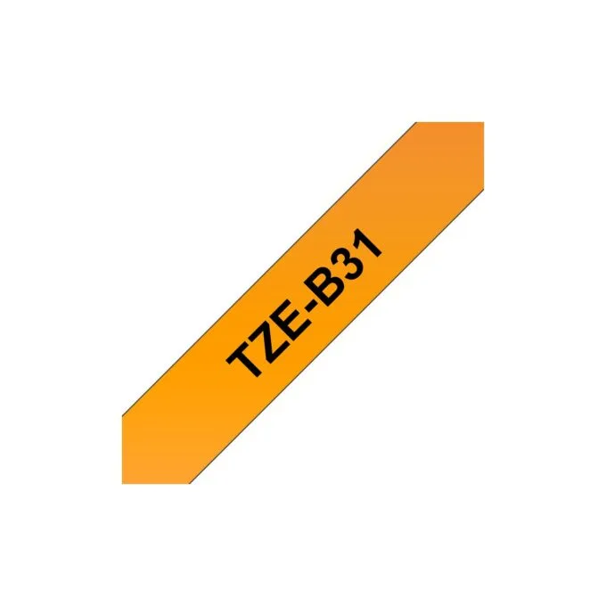 BROTHER P-Touch TZE-B31 schwarz auf neon orange 12mm — image 1