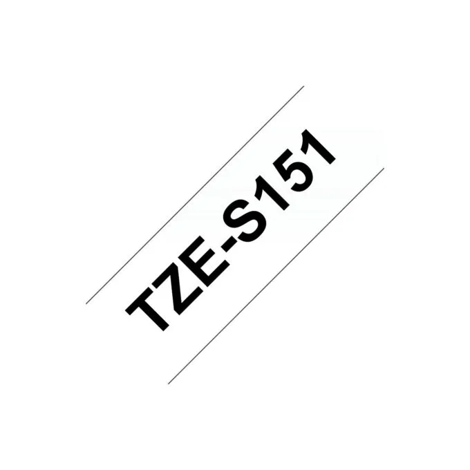 BROTHER P-Touch TZE-S151 schwarz auf clear 24mm extra gluey — image 1