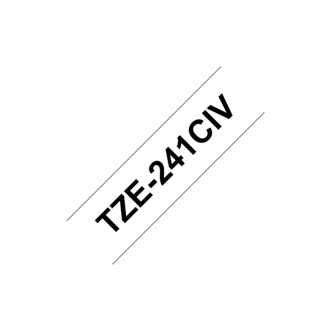BROTHER Schriftband TZe-241CIV Schwarz auf Wei 18mm x 8m — image 1