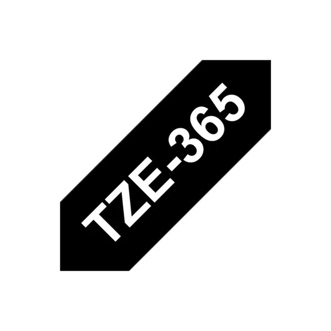 Brother Schriftband TZe-365 (lam.) Wei auf Schwarz 36mm x 8m — image 1