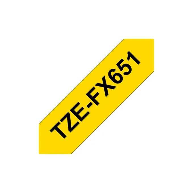 Brother TZe-FX651 Beschriftungsband Schwarz auf Gelb — image 1