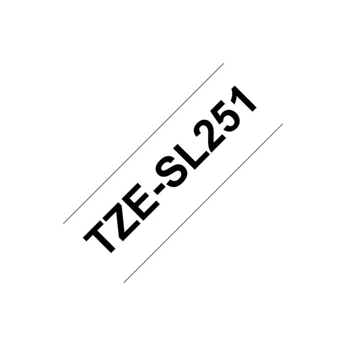 BROTHER TZeSL251 tape Black on White 24mm — image 1
