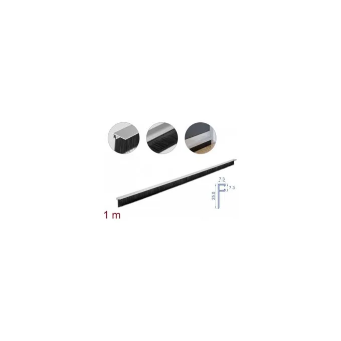 Bürstenstreifen 40 mm mit Alu-Profil gewinkelt - Länge 1 m — image 2