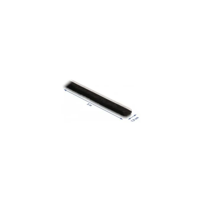 Bürstenstreifen selbstklebend 15 mm - Länge 5 m schwarz — image 3
