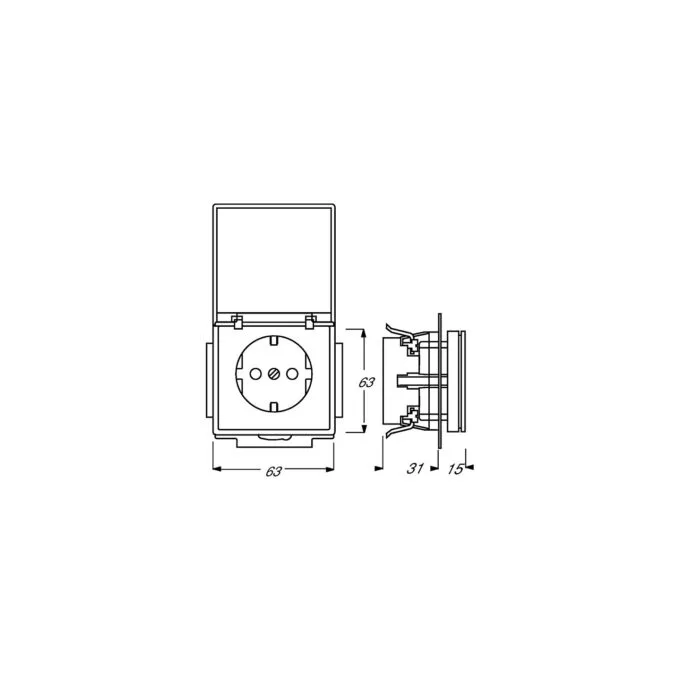 BUSCH JAEGER BJ 20 EUK-885 Steckdose m.Klappdeckel future linear schwarz matt — image 2