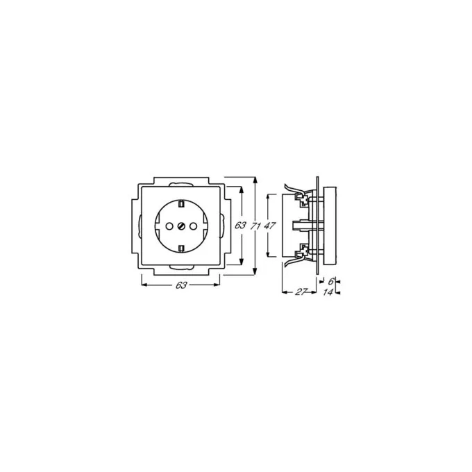 BUSCH JAEGER BJ 20EUCKS-81 Steckdosen-Einsatz future linear anthrazit — image 2