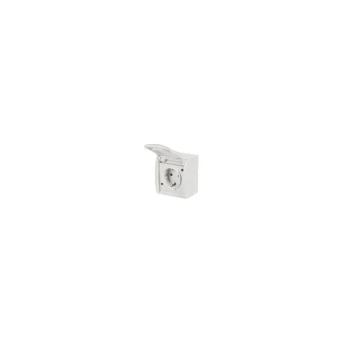 BUSCH JAEGER BJ 20EW-54 Steckdose m.Klappdeckel ocean IP44 alpinweiß — image 3