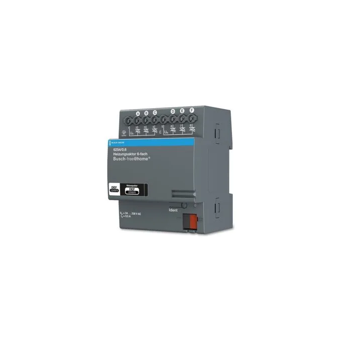 BUSCH JAEGER BJ 6254 0.6 Heizungsaktor 6f REG Busch-free@home — image 1