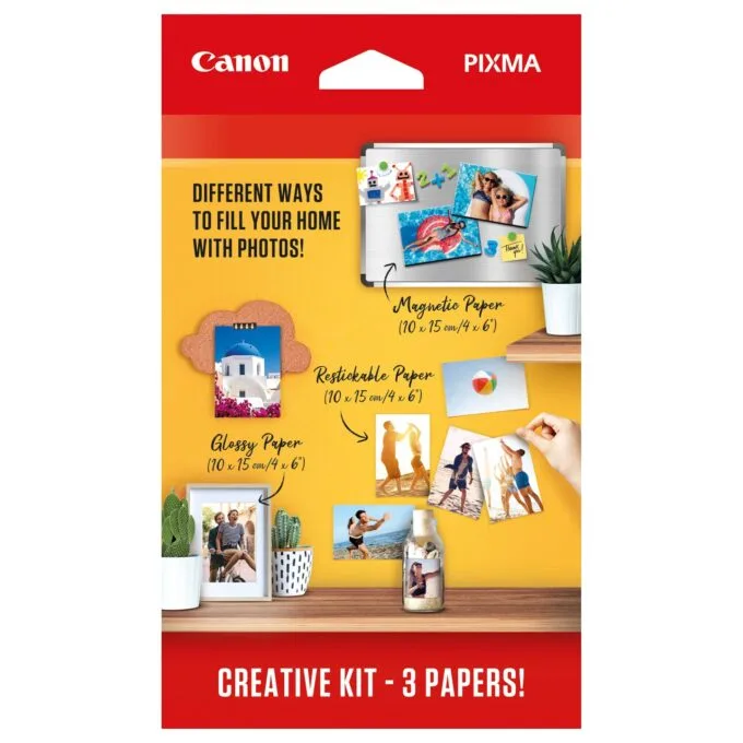 Canon Creative Kit 3 Papiersorten MG-101 100x150mm - 5 Blatt + RP-101 100x150mm - 5 Blatt + PP-201 100x150mm - 50 Blatt — image 1