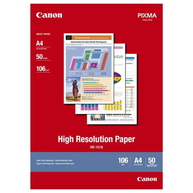 CANON HR-101 high resolution Papier inkjet 110g m2 A4 50 Blatt 1er-Pack — image 1