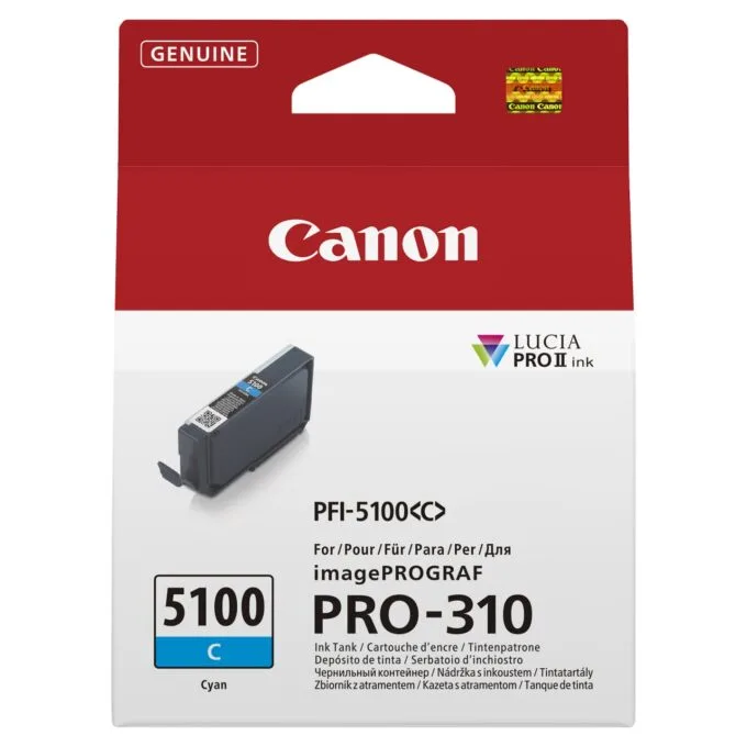 CANON PFI-5100 SERIES Cyan ink tank — image 1