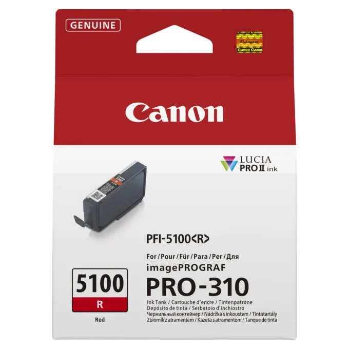 CANON PFI-5100 SERIES Red ink tank — image 1