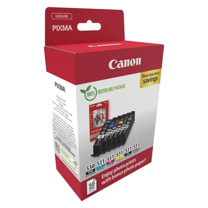 Canon PGI-530 CLI-531 PGBK C M Y BK GY Photo Value Pack — image 2