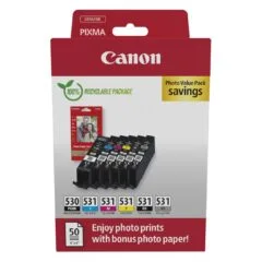Canon PGI-530 CLI-531 PGBK C M Y BK GY Photo Value Pack